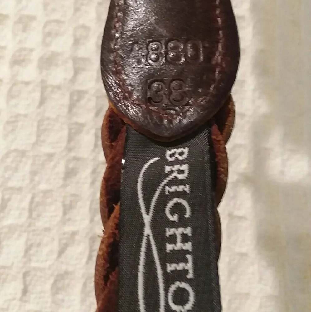 Brighton Brown Leather Braided Belt